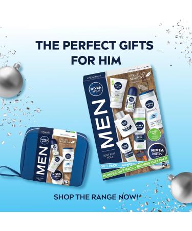 NIVEA MEN Feel Fully Sensitive Skincare Collection Bumper Gift Pack with Shower Gel Anti-Perspirant Face Wash Shaving Foam Post Shave Balm and Moisturisers - Buy Online on GoSupps.com