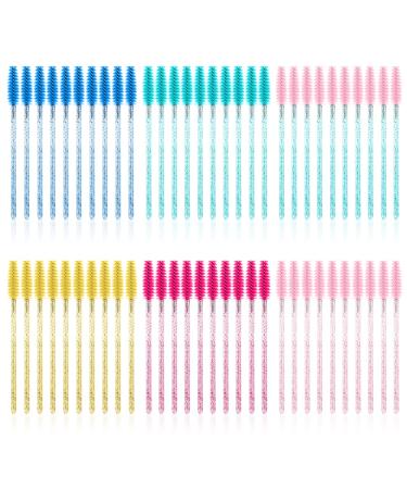 Obidodi 120 Pcs Brush Mascara Wands Eyelash Brush Pack Applicator Eyebrow Brush Eyelash Mascara Brushes for Lash Extensions Eyebrows Contouring and Makeup (Multicolor) 10cm/3.93inch