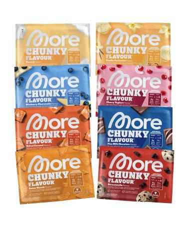 More chunky flavor rehearsal bundle 8 x 30 g sample flavor powder for sweetness without a lot of sugar and calories with inulin and lactase tested quality - made in germany mixed (8 Pack)