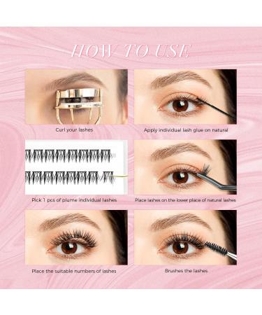 LANKIZ Manga Lashes | Natural Look Lash Clusters & Individual Extensions | D Curl 8-16mm | Korean & Asian Makeup | Fluffy Mink Wispy False Eyelashes - Buy Online on GoSupps.com