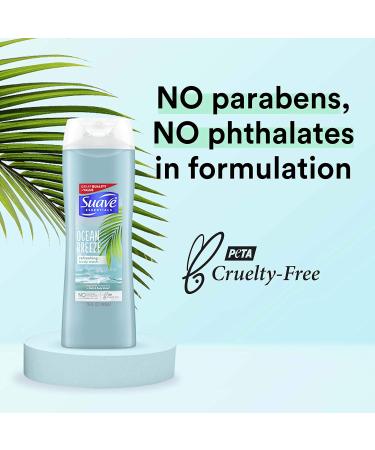 Suave Essentials Body Wash - Ocean Breeze Scent | 15 Fl Oz | Hydrating & Refreshing | International Shipping - Buy Online on GoSupps.com