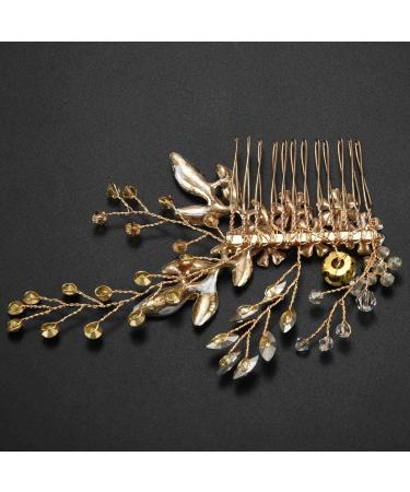 Jimenez Women Hairpin Hair Comb Clip Floral Head Piece Crystal Flower Bride Hair Pins Wedding Bridal Hairs Accessories Gift - Buy Online on GoSupps.com