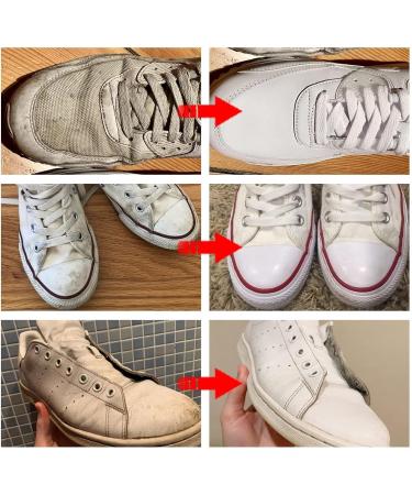 Multi Purpose Cleaner Cream Stain Remover for White Shoes with Sponge | Shoes Stain Remover Cream Yellow Rubbish Remover Cleaner Decontaminate Solid Paste for All Washable Shoes Haoying - Buy Online on GoSupps.com