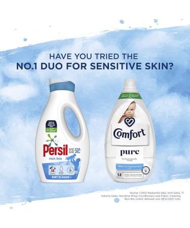 Persil Non Bio Washing Powder 100% recyclable pack for stain removal that's gentle next to sensitive skin 4x 1.05 kg (84 washes) (Pack of 2) - Buy Online on GoSupps.com