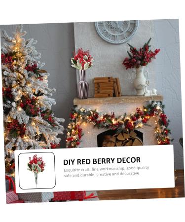 ABOOFAN 10pcs Simulated Christmas Berries Artificial Holly Berry Branch Artificial Pine Branches Christmas Berry Artificial Berries Pick Christmas Red Berry Pick Household Plastic Bouquet - Buy Online on GoSupps.com