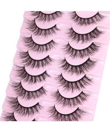 Mink Lashes - Natural Look, Fluffy Fake Eyelashes | Full Volume, Curly Soft 3D Faux Mink Extensions | Pack of Wispy & Fluffy Strip Lashes - Buy Online on GoSupps.com