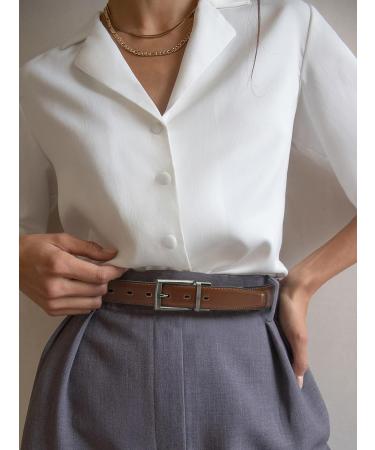 Reversible Women's Leather Belt CR 1.25 - Black/Brown Gun-Burnt Umber 39-41 (16-18 Pants) - Trim to Fit - Buy Online on GoSupps.com