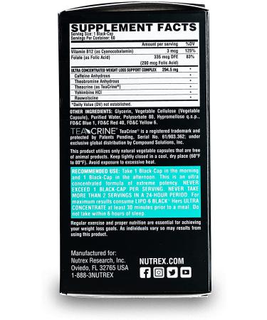 Nutrex LIPO-6 Black Hers - Weight Loss Support Capsules (120 Count) - Buy Online on GoSupps.com