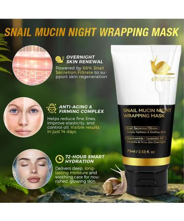 Wrap-Around Mask 75ml Night Face Mask Soothing Moisturizing Clay Post-Sport Makeup Morning Routine - Buy Online on GoSupps.com