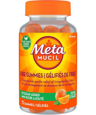 Metamucil Fibre Gummies No Sugar Added Daily Supplement Prebiotic Plant-Based Fibre Blend Orange Flavour 72 Gummies Orange 72 count (Pack of 1) - Buy Online on GoSupps.com