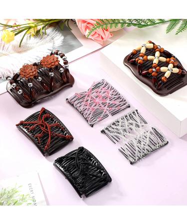 6-Piece Magic Hair Combs Set for Women - Double Comb Clips for Easy Hairstyling - Elastic Stretching Combs - DIY Accessories (Classic Style) - Buy Online on GoSupps.com