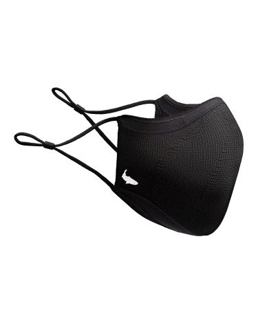 INHERENT Premium Traveler's Face Mask with Anti-Odor SILVERbac | Reusable Adjustable Comfortable (Black) Medium