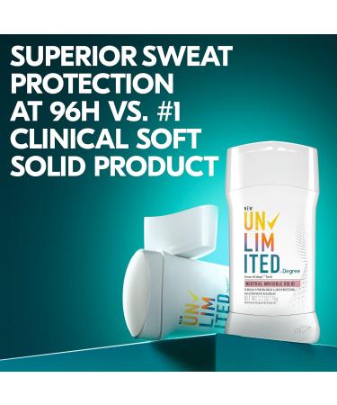 Degree Deodorant Men Unlimited Stick Pack - 96-Hour Protection Neutral (Almond & Lily of the Valley) Scented 2.7 Oz Ea (Pack of 2) - Buy Online on GoSupps.com