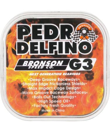 Bronson Speed Co Skateboard Bearings Pedro Delfino Pro G3 - High Performance Skate Bearings - Buy Online on GoSupps.com