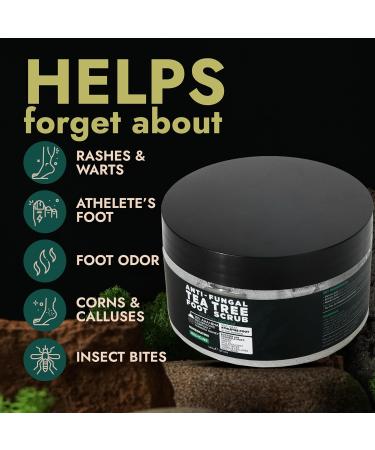 Tea Tree Foot Scrub with Salicylic & Glycolic Acid - Exfoliating Foot Care for Dead Skin Rashes Athlete s Foot & Odour - Best for Men & Women - Buy Online on GoSupps.com