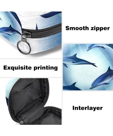 Shop Women's Dolphin Napkin Storage Bag - Portable Marine Life Design for Menstrual Cups & Bandages - Buy Online on GoSupps.com