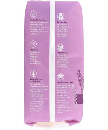 Natracare Natural Traditional Maxi Pads Regular 14 Count - Individually Wrapped Without Wings, Plant-Based Bag - Eco-Friendly Feminine Hygiene Product - Buy Online on GoSupps.com