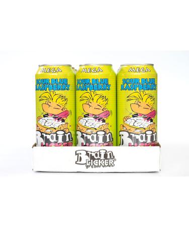 Mega Brain Licker Sour Blue Raspberry Candy Drink American Style Soda 12 Pack x 500ml - Buy Online on GoSupps.com