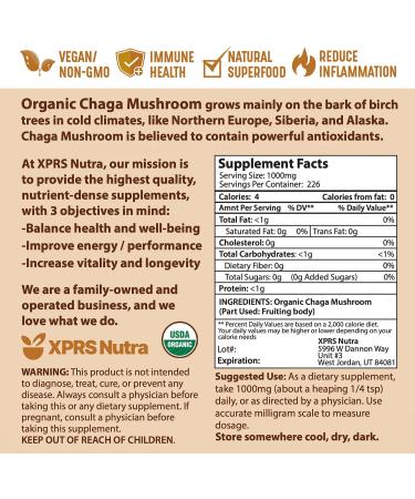 XPRS Nutra Separated Size 0 Capsules (1000 Count) with Chaga Powder (8 Ounce) Bundle - Buy Online on GoSupps.com