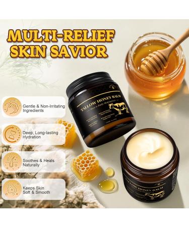 YOURTONE Beef Tallow for Skin Tallow and Honey Balm for Face Grass-Fed Beef Tallow Face Moisturizer Deeply Moisturizing for Dry & Sensitive Skin (4.23oz/120g) - Buy Online on GoSupps.com