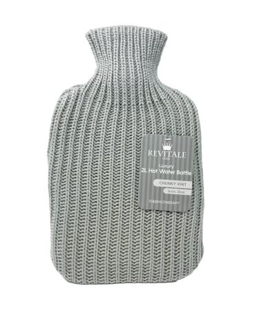 Revitale Hot Water Bottle Knit - 2 Litre (Arctic Silver)