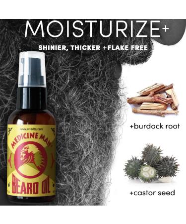 Buy Medicine Man's Anti-Itch Beard Oil - 100% Natural & Organic Leave-In Conditioner for Men | 2 FL OZ - International Shipping Available - Buy Online on GoSupps.com