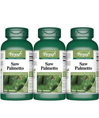 VORST Saw Palmetto Extract 8:1 320mg (2560mg raw herb) 3 X 90 Capsules | Supplement for Prostate Health Incontinence Support Pills DHT Blocker Hair Loss Treatment for Men Urinary Health | Powder Pills | 1 Bottle 270 count (Pack of 1)