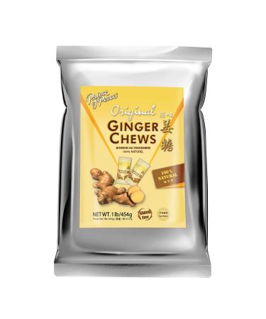 Prince of Peace Original Ginger Chews, 1 lb.  Candied Ginger  Candy Pack  Ginger Chews Candy  Natural Candy  Ginger Candy for Nausea