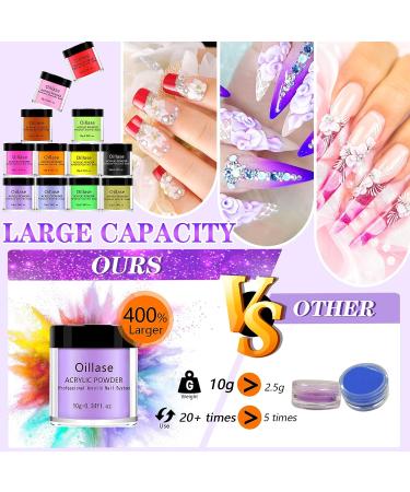 Large Professional Acrylic Nail Kit Set with Everything for Beginners - Nail Powder, Supplies, Brush, Practice Hand (Multicolor) - Buy Online on GoSupps.com