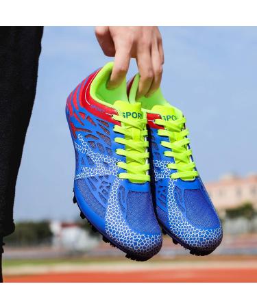iFRich Track Spikes Shoes 9 Blue - Unisex Mesh Athletics Sneakers for Training and Sprint Racing - Buy Online on GoSupps.com