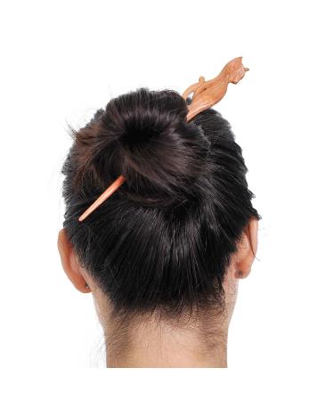 Marycrafts Wooden Cat Hairpin & Hair Sticks - Unique Hair Accessories for Cats & Hair Styling - Buy Online on GoSupps.com