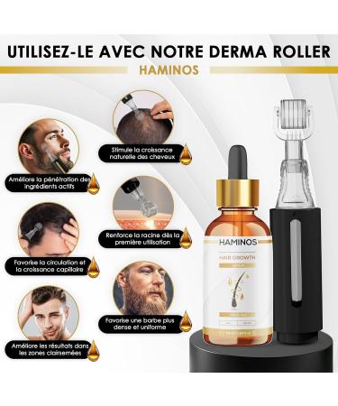 Pack Croissance des Cheveux: Derma Roller 0 5 mm avec R servoir + S rum de Croissance des Cheveux 50 ml - Buy Online on GoSupps.com