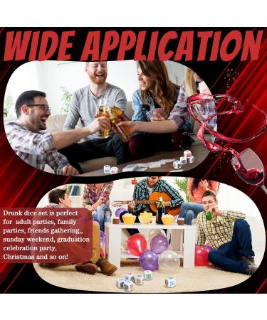 6 Pcs Party Drinking Dice Game for Adults - Fun Bar Game for Bachelorette, Birthday, Wedding Parties - Great Gift Idea for White Elephant - Buy Now! - Buy Online on GoSupps.com