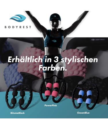 Bodyrest Muscle Massage Roller - Fascia Roller for Anti-Cellulite & Relaxation | Light Blue Self-Massage for Neck Shoulders Thighs & Legs - International Shipping - Buy Online on GoSupps.com