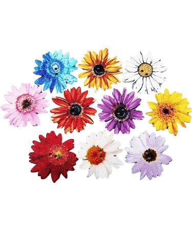 100Pcs 1-inch Painted Wooden Daisy Flower Buttons for Crafts - Sunflower Shaped Wood Buttons with 2 Holes - Flatback Christmas Buttons - Buy Online on GoSupps.com