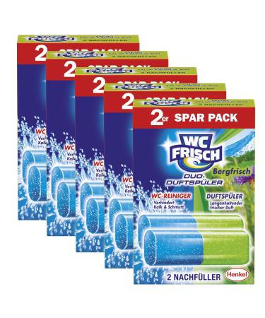 WC Frisch Duo-Fuftsftsm ber mountain fresh toilet cleaner and toilet fragrance refill pack 5 pack (5 x 2 pieces) Berg fresh 2 pieces (5 pack)