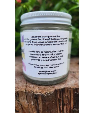 Ojas Glow Pachamama Whipped Tallow Lotion Face and Body *100% Grass Fed Tallow *Organic Hexane Free Castor Oil *Organic Frankincense Essential Oil *Hydrate *Protect *Renew - Buy Online on GoSupps.com