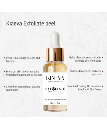 Kiaeva 60% Gentle Peeling Exfoliant and Smoothing Daily Toner for More Even-Looking Skin Tone Unit Net Fl. 1oz / 30ml - Buy Online on GoSupps.com