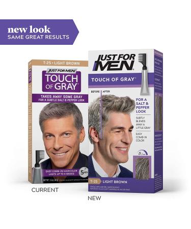 Just for Men Touch of Gray Light Brown Hair Color T-25 - Comb-In 1.4 oz - Buy Online on GoSupps.com