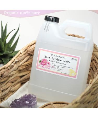 Buy 32 oz Organic Rose Water Toner - 100% Natural Alcohol-Free Bulgarian Hydrosol for Face & Hair | Dr Adorable - Buy Online on GoSupps.com