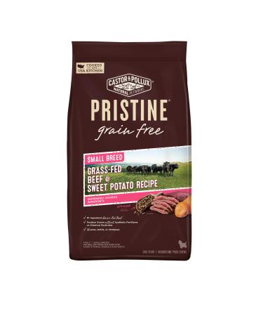 Castor & Pollux Pristine Grain Free Dry Dog Food Small Breed Grass-Fed Beef Recipe Grass-Fed Beef Beef 10 Pound (Pack of 1)