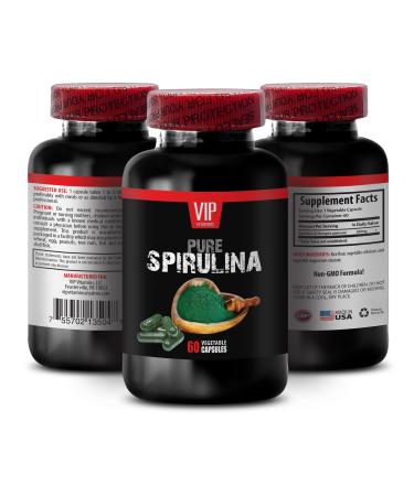 SPIRULINA Capsules - Spirulina Capsules Organic Natural Strength Healthy Living Full-Body Balance Spirulina Wellness Blend Green Nutrition Daily Support Living 1Bot
