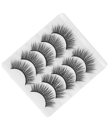 Reusable Eyelashes Lightweight and Portable 5 Pairs 6D False Eyelashes Hand Made Eyelashes Soft and for Salon for Home(GL701)