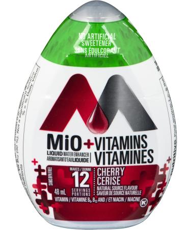 MiO +Vitamins Cherry Liquid Water Enhancer 48ml (Pack of 12) 48 ml (Pack of 12) - Buy Online on GoSupps.com
