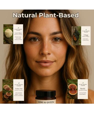 Lion s Mane Mushroom Cream Brain Fog & Memory Support | Hericium erinaceus Nootropic Blend with Reishi & Cordyceps | 4 oz King & Queen Wellness - Buy Online on GoSupps.com