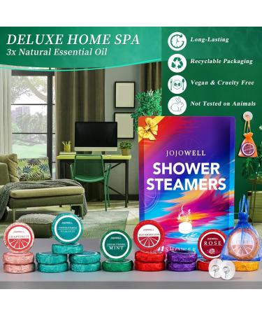 JoJowell Stocking Stuffers for Women - 21 Packs Shower Steamers with Essential Oils for Self Care Stress Relief Christmas Gifts for Women Birthday Gifts for Men Bloom Variety - Buy Online on GoSupps.com