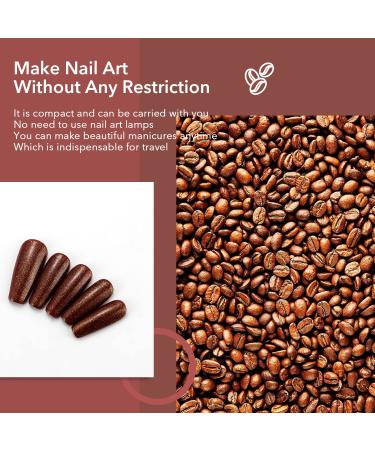 Premium Dipping Powder Nails Set - Aokitec Fashion Dip Powder for DIY & Salon | 28g Glitter Brown French Nail Art - Buy Online on GoSupps.com