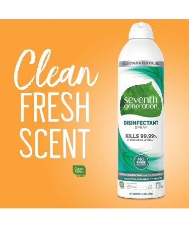 Seventh Generation Eucalyptus Spearmint & Thyme Disinfectant Spray 13.9oz - Pack of 4 - Buy Online on GoSupps.com