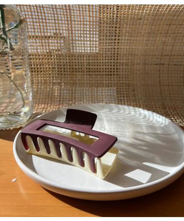 4 Pack of Trendy Two-Colored Rectangular Hair Sharktooth Claws - 4.1 inches - Buy Online on GoSupps.com