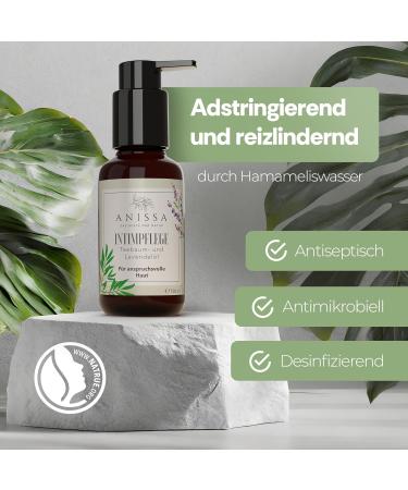 Anissa Natural Cosmetics Intimate Care for Women 100ml - Gentle Nourishing & Moisturizing Vegan Formula for Sensitive Skin - Buy Online on GoSupps.com